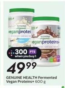 GENUINE HEALTH Fermented Vegan Proteins+ 600 g