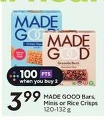 MADE GOOD Bars, Minis or Rice Crisps