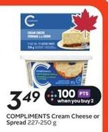 COMPLIMENTS Cream Cheese or Spread