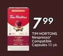 TIM HORTONS Nespresso Compatible Capsules 10 pk