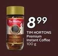TIM HORTONS Premium Instant Coffee 100 g