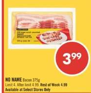 NO NAME Bacon 375g