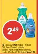 PC (1L) or Dawn (431 mL - 473 mL)