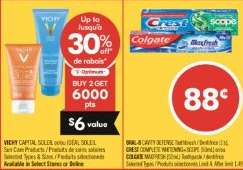 ORAL-B Cavity Defense Toothbrush / Toothbrush (1 ct.), CREST COMPLETE WHITENING+SCOPE (85 mL) selected types / types sélectionnés, COLGATE MAXFRESH (75 mL) Toothpaste / dentifrice selected types / produits sélectionnés