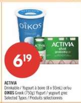 ACTIVIA Drinkable / OIKOS Greek