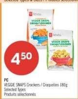 PC VEGGIE SNAPS Crackers / Craquelins 180g
