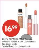 L'ORÉAL TRUE MATCH SERUM Concealer Correcteur, POWDER or LUMI LE Liquid Blush