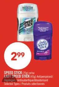 SPEED STICK or LADY SPEED STICK