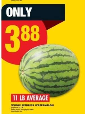 WHOLE SEEDLESS WATERMELON