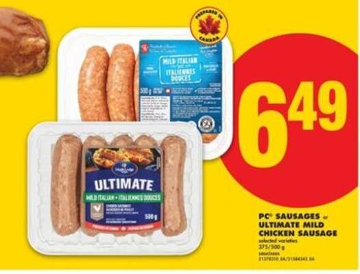 PC Sausages or Ultimate Mild Chicken Sausage