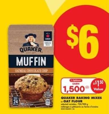 Quaker Baking Mixes or Oat Flour
