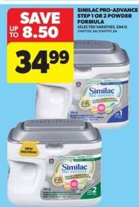 Similac Pro-Advance Step 1 or 2 Powder Formula