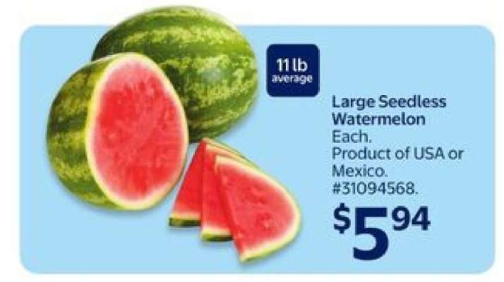 Large Seedless Watermelon