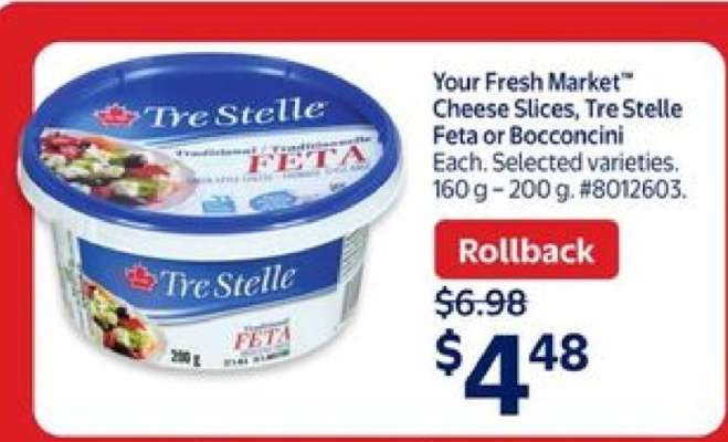 Tre Stelle Feta or Bocconcini