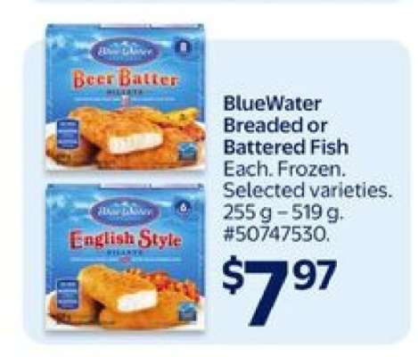 BlueWater Breaded or Battered Fish
