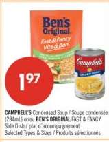 CAMPBELL'S Condensed Soup / BEN'S ORIGINAL FAST & FANCY