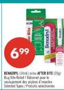 BENADRYL (14mL) or/ou AFTER BITE (20g)
