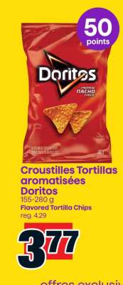 Croustilles Tortillas aromatisées Doritos