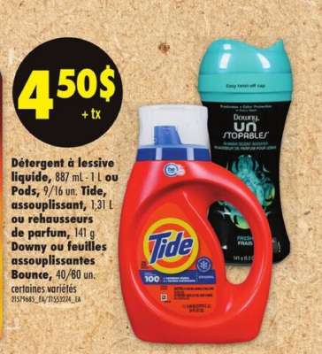 Tide, Downy, Bounce