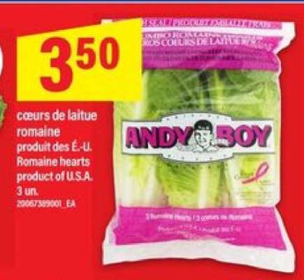 cœurs de laitue romaine