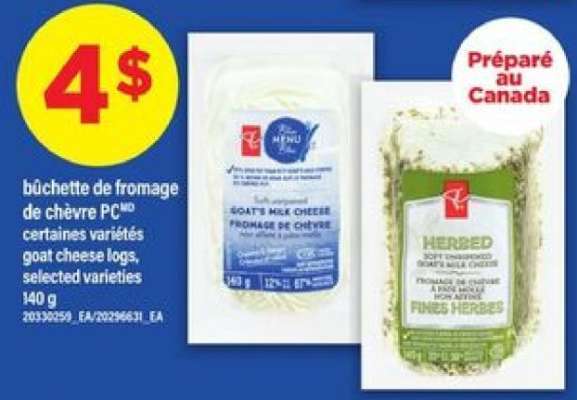 bûchette de fromage de chèvre PC