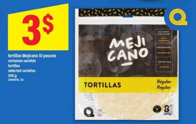 tortillas Mejicano 10 pouces