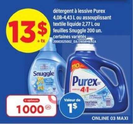 Purex et Snuggle