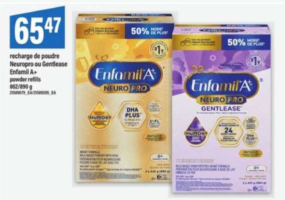Enfamil A+ NeuroPro or Gentlease