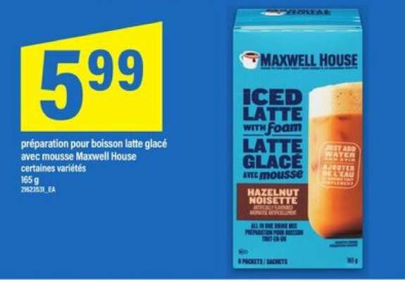 Maxwell House Iced Latte with Foam
