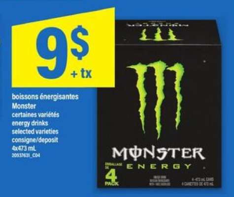 MONSTER ENERGY DRINKS
