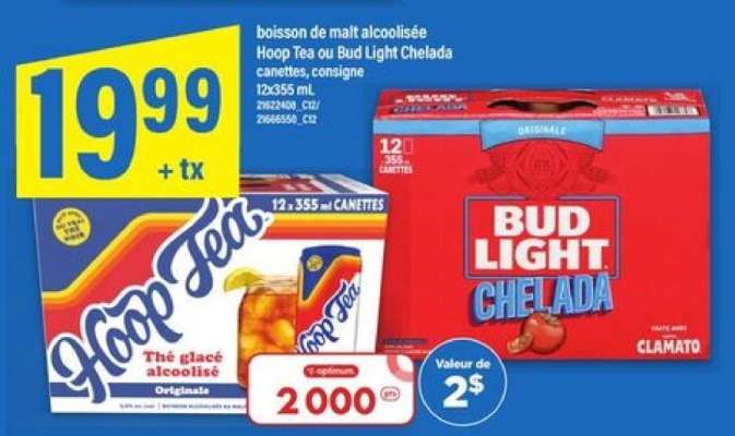 Hoop Tea ou Bud Light Chelada