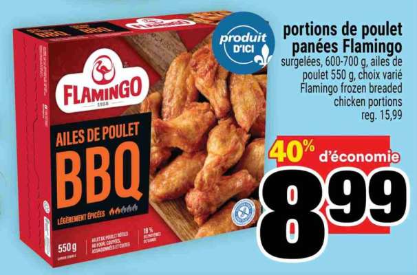 portions de poulet panées Flamingo