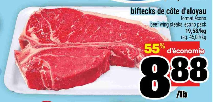 BIFTECKS DE CÔTE D'ALOYAU