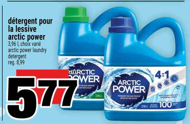 détergent pour la lessive arctic power