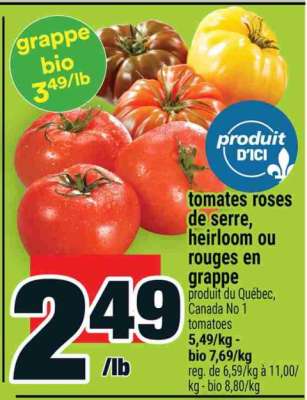 tomates roses de serre, heirloom ou rouges en grappe