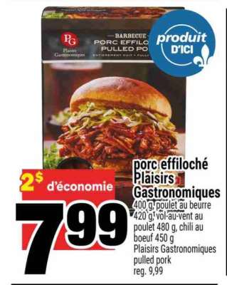 PORC EFFILOCHÉ PLAISIRS GASTRONOMIQUES