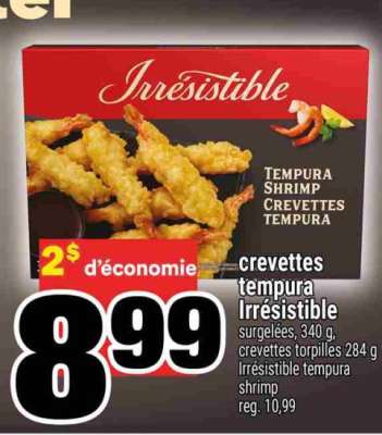 CREVETTES TEMPURA IRRÉSISTIBLE