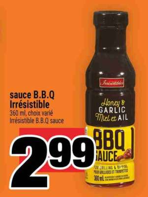 SAUCE B.B.Q IRRÉSISTIBLE