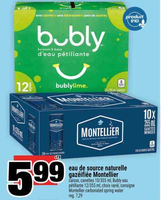 eau de source naturelle gazéifiée Montellier