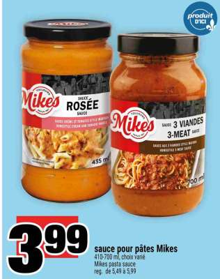 SAUCE POUR PÂTES MIKES