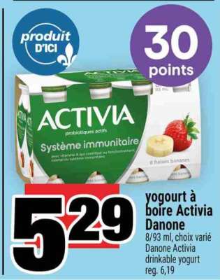 YOGOURT À BOIRE ACTIVIA DANONE