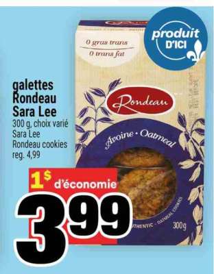 GALETTES RONDEAU SARA LEE