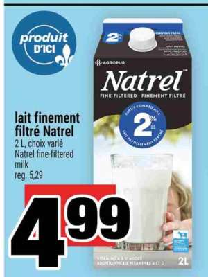 LAIT FINEMENT FILTRÉ NATREL