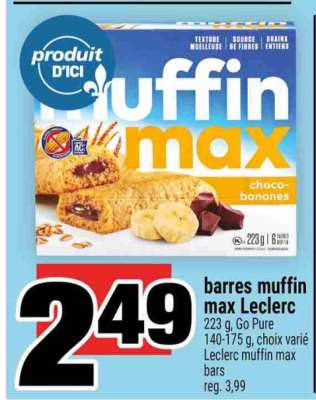 BARRES MUFFIN MAX LECLERC