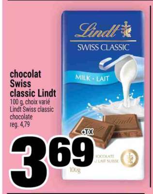CHOCOLAT SWISS CLASSIC LINDT