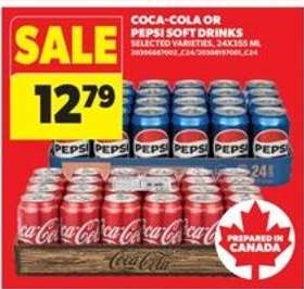 COCA-COLA or PEPSI SOFT DRINKS