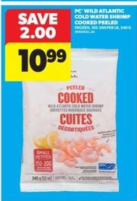 PC Wild Atlantic Cold Water Shrimp Cooked Peeled