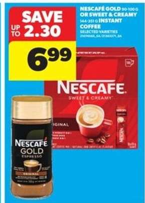 NESCAFÉ GOLD or SWEET & CREAMY INSTANT COFFEE