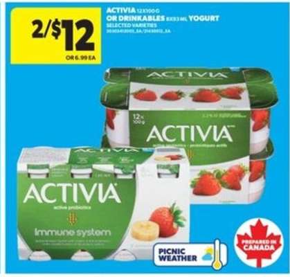 Activia Yogurt or Drinkables