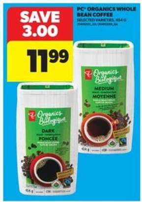 PC Organics Whole Bean Coffee